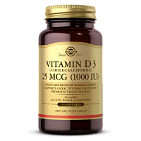 Vitamin D3 (Витамин Д3) 25 мкг (1000 IU) 250 капсул (Solgar)
