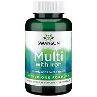 Multi Plus Energy срок 09.2024 (With Iron) Мультивитамины с железом 90 капсул (Swanson)