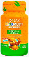 Kids Multi Gummies (Мультивитамины для детей) 60 мармеладок со вкусом апельсина (Orzax)