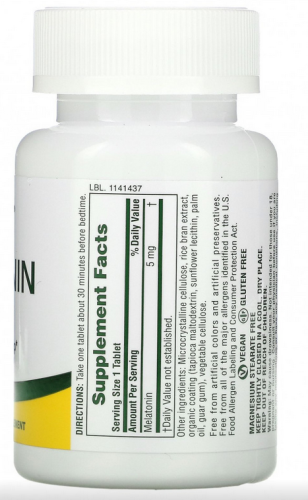 Melatonin 5 mg Fast Acting (Мелатонин 5 мг быстрого действия) 90 таблеток (NaturesPlus) фото 2