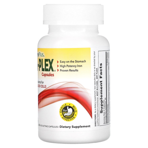 Hema-Plex 60 вегетарианских капсул быстрого действия (NaturesPlus) фото 6