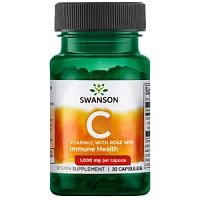 Vitamin C with Rose Hips 1000 мг (Витамин С) 30 капсул (Swanson)