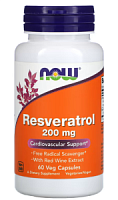 Resveratrol 200 мг (Ресвератрол) 60 вег капсул (Now Foods)