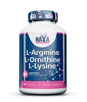 L-Arginine  L-Ornithine  L-Lysine 100 капсул (Haya Labs)