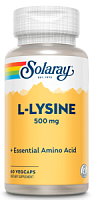 L-Lysine 500 mg (L-Лизин 500 мг) 60 вег капсул (Solaray)
