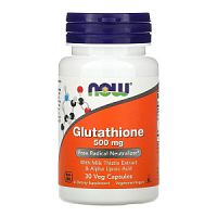Glutathione 500 mg (Глутатион 500 мг) 30 вег капсул (Now Foods)