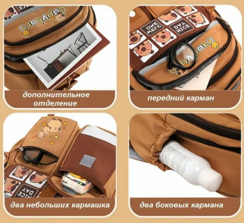 Рюкзак школьный, ранец капибара велком фото 11