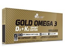 Gold Omega-3 D3+K2 Sport Edition 60 капсул (Olimp)