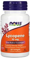 Lycopene 10 мг (Ликопин) 60 мягких капсул (Now Foods)