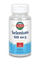 Selenium 100 mcg Yeast-Free (Селен бездрожжевой 100 мкг) 100 таблеток (KAL)