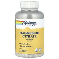 Magnesium Citrate 400 mg (Цитрат магния 400 мг) 180 капсул (Solaray)