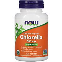 Chlorella 500 мг (СРОК 11/24) (Хлорелла) 200 табл (Now Foods)