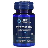 Vitamin B12 Methylcobalamin 1 мг (Витамин Б12 Метилкобаламин) 60 вег леденцы (Life Extension)