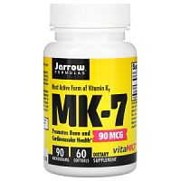 MK-7 (витамин K2 в форме MK-7) 90 мкг 60 гелевых капсул (Jarrow Formulas)