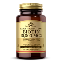 Biotin 10000 мкг (Биотин) 60 вег капсул (Solgar)