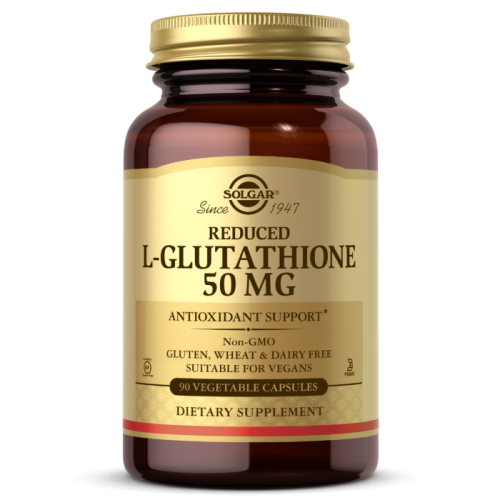 L-Glutathione 50 мг Reduced (восстановленный L-Глутатион) 90 вег капсул (Solgar) L-Glutathione 50 мг Reduced (восстановленный L-Глутатион) 90 вег капсул (Solgar)