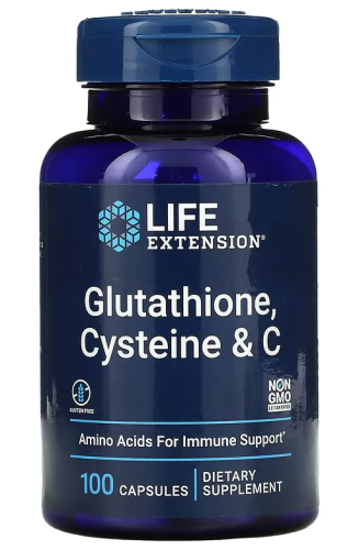 Glutathione Cysteine & C (СРОК 12/24)(Глутатион Цистеин и С) 100 капс (Life Extension)