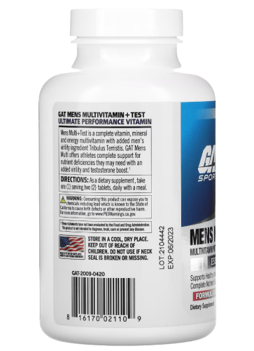 Mens Multi + Test 150 таблеток (GAT) фото 5