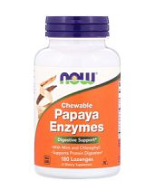 Papaya Enzymes (Жевательные Ферменты Папайи) 180 пастилок (годен до 03.26) (Now Foods)