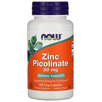 Zinc Picolinate 50 mg (Цинк Пиколинат 50 мг) 120 вег капсул (Now Foods)