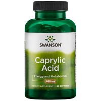 Caprylic Acid 600 mg (Каприловая кислота 600 мг) 60 мягких капсул (Swanson)