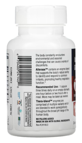 Allerase™ 60 capsules (Enzymedica) фото 4