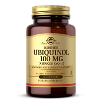 Kosher Ubiquinol 100 мг (Кошерный Убихинол) 60 мягких капсул (Solgar)