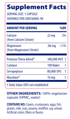 Immune Defense EXTRA STRENGTH (Протеолитические Ферменты) 90 капсул (Enzymedica) фото 4