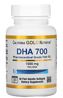 California Gold Nutrition DHA 700 (Рыбий жир фармацевтического качества 1000 мг) 30 гелевых капсул 