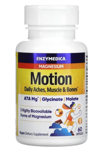 Magnesium Motion 350 mg (Magnesium Malate & Glycinate) 60 capsules (Enzymedica) фото 3