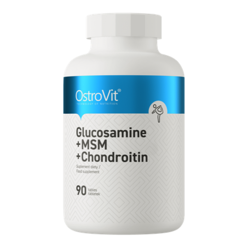 Glucosamine + Chondroitin + MSM (Глюкозамин + хондроитин + МСМ) 90 таблеток (OstroVit)