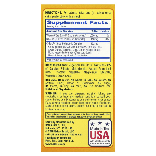 Nature's Bounty Ester-C 1000 мг 60 таблеток фото 2