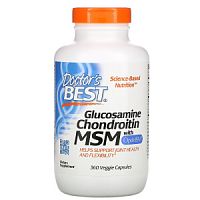 Glucosamine Chondroitin MSM with OptiMSM (Глюкозамин Хондроитин и МСМ) 360 раст капс (Doctor's Best)