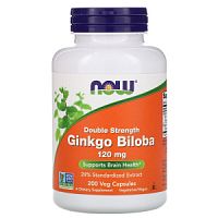 Ginkgo Biloba 120 мг (Гинкго Билоба) 200 капсул (Now Foods)