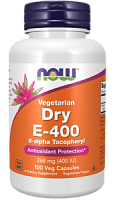 Dry E-400 Vegetarian (Витамин Е как d-альфа-токоферилсукцинат) 100 вег капсул (Now Foods)