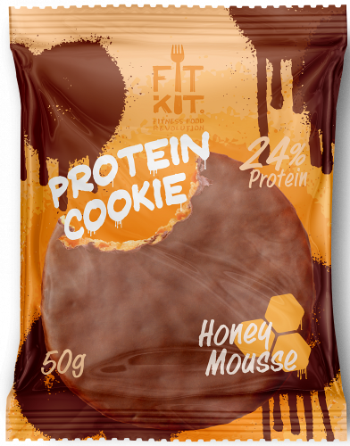Печенье протеиновое глазированное Fit Kit 50 г Печенье протеиновое глазированное Fit Kit 50 г