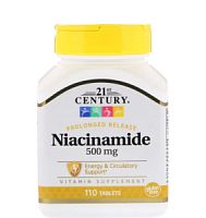 Niacinamide (Никотинамид) 500 мг 110 таблеток (21st Century)