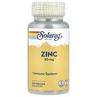 Zinc 50 mg (Цинк 50 мг) 100 вег капсул (Solaray)