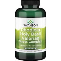 Rhodiola Holy Basil Valerian Stress Complex (Формула Родиола Базилик Валериана) 180 капс (Swanson)