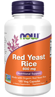 Red Yeast Rice 600 mg (Красный дрожжевой рис 600 мг) 120 вег капсул (Now Foods)