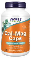 Cal-Mag Caps (Кальций и Магний) 240 вег капс (Now Foods)