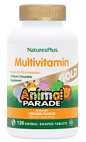 Animal Parade Gold (витаминно-минеральный комплекс для детей) 120 табл (NaturesPlus) срок 07/2026