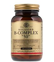 B-Complex Megasorb "50" (Комплекс мегасорб B-50) 100 таблеток (Solgar)