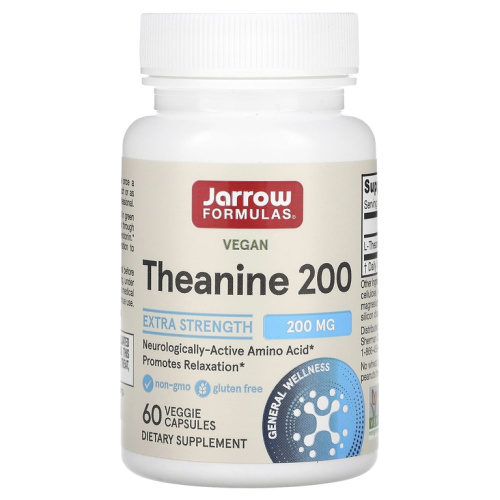 Theanine 200 (Теанин) 200 мг 60 вег капсул (Jarrow Formulas)