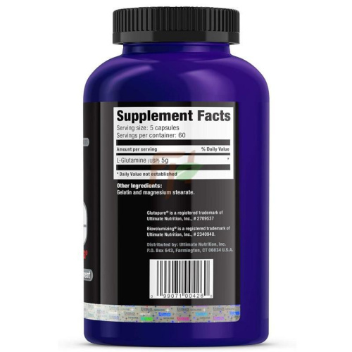 Glutapure (L-Глутамин) 300 капсул (Ultimate Nutrition) фото 2