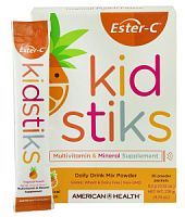 Ester-C® Kid Stiks (напиток для поддержки детского иммунитета) 30 пакетов (American Health)