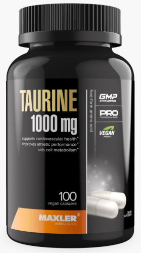 Taurine (Таурин) 1000 мг 100 капсул (Maxler)_