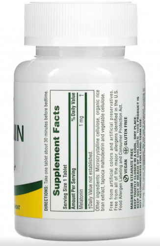 Melatonin 1 mg Fast Acting (Мелатонин 1 мг быстрого действия) 90 таблеток (NaturesPlus) фото 2