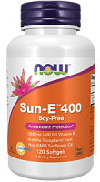 Sun-E™ 400 Soy-Free (d-альфа-токоферол из подсолнечного масла) 120 мягких капсул (Now Foods)
