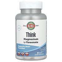 Think Magnesium L-Threonate Магний L-треонат для улучшения работы мозга 2000 мг 60 таблеток (KAL)